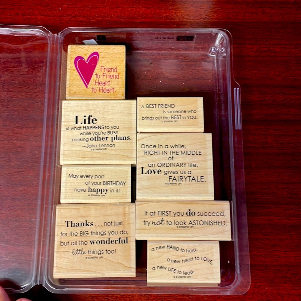 Full of life Positive Words Stamps Plus Heart stamp
